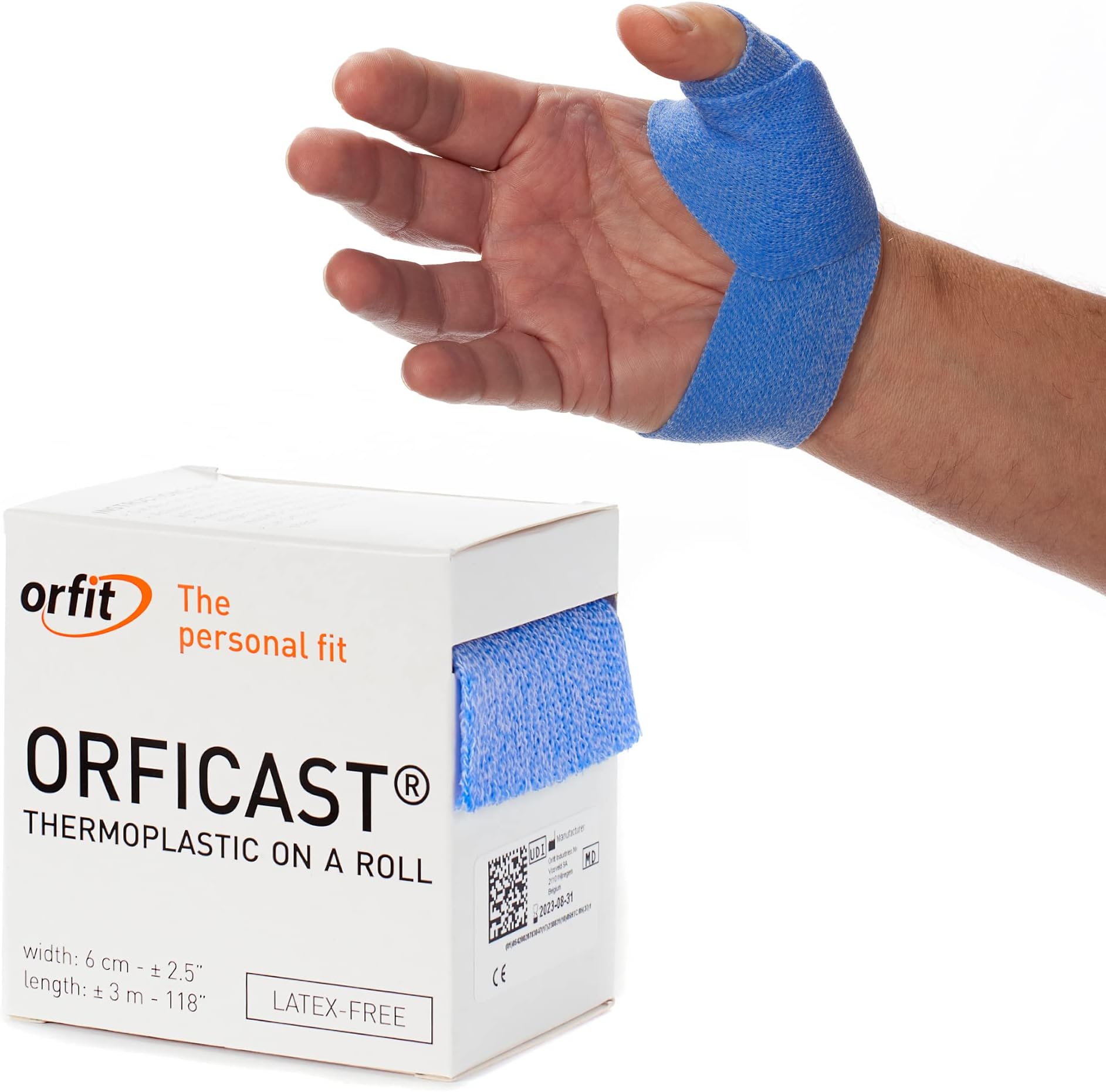 Orficast Thermoplastic Tape, 2" x 9', Blue, Case of 6
