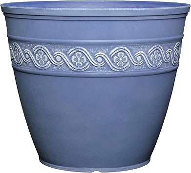 Classic Home and Garden by Growscape Corinthian Planter Pot 8" Slate Blue