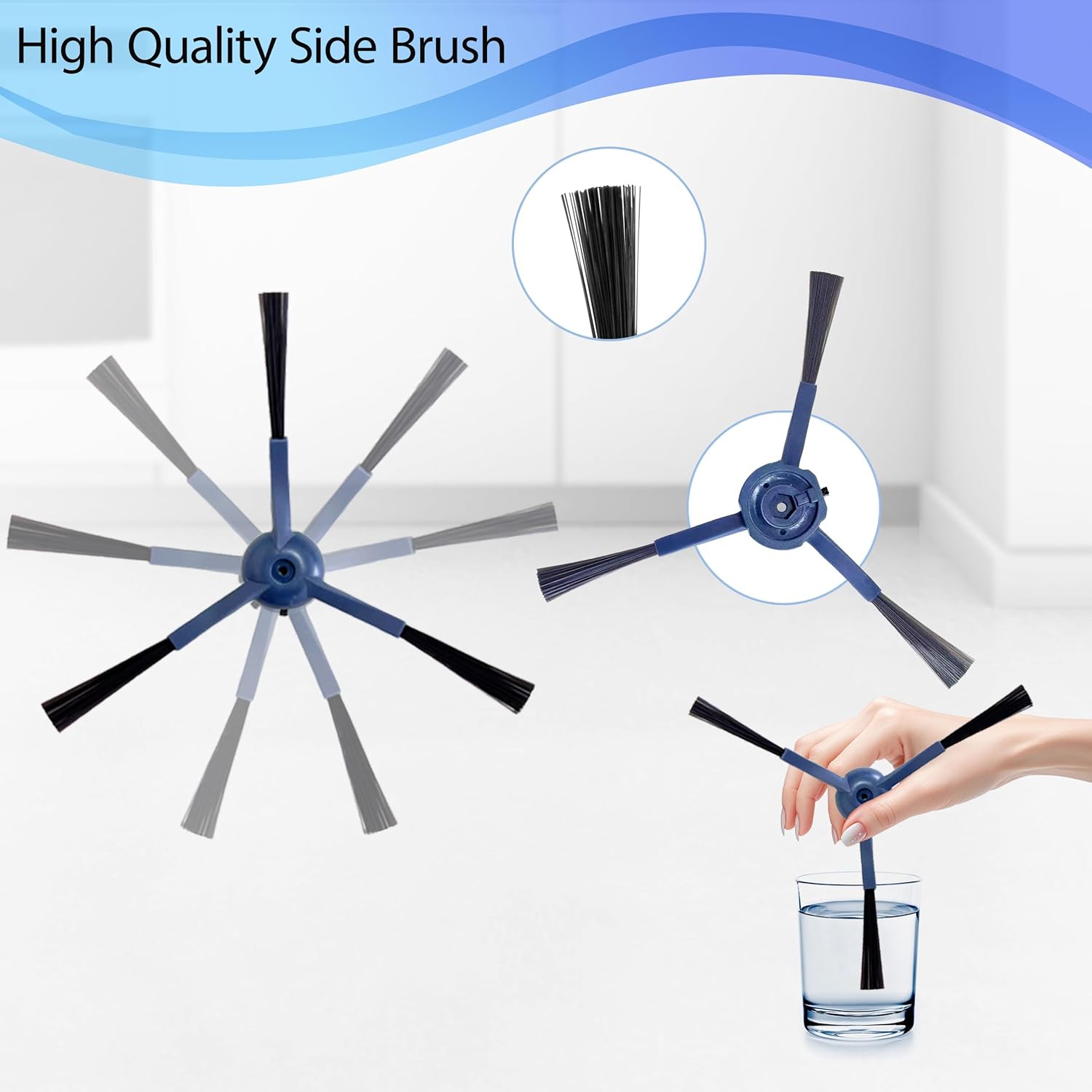 17 Pack Replacement Parts Accessories Compatible with Eufy C20 Omni Vacuum cleaner include 1 Main Brush, 4 Side Brushes, 4 Washable Filters, 4 Dust Bags, 4 Mop Pads