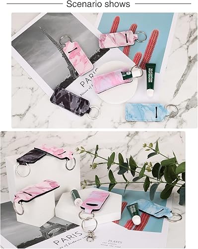 Miniatura 6 de Chapstick Soporte para bálsamo labial, funda para lápiz labial, soporte para brillo de labios con gancho, 3 piezas de relleno de calcetines de