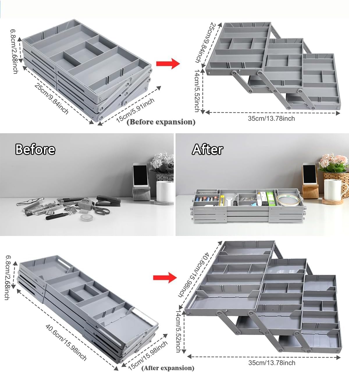 Maximize Your Space: The Ultimate 3 Tier Smart Collapsible Drawer Organizer Review