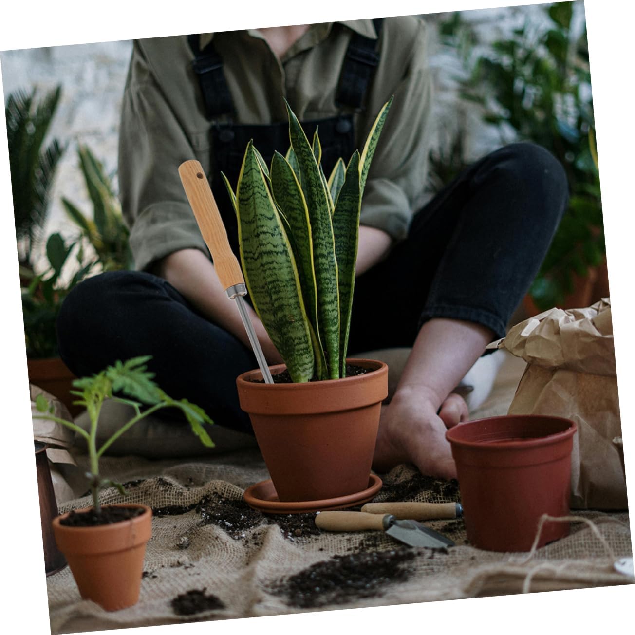 10pcs Handle Gardening Grass Puller Tool for Efficient Weeding and Planting Outdoor Use for Flowers and Vegetables Ergonomic Design for Easy Root Removal