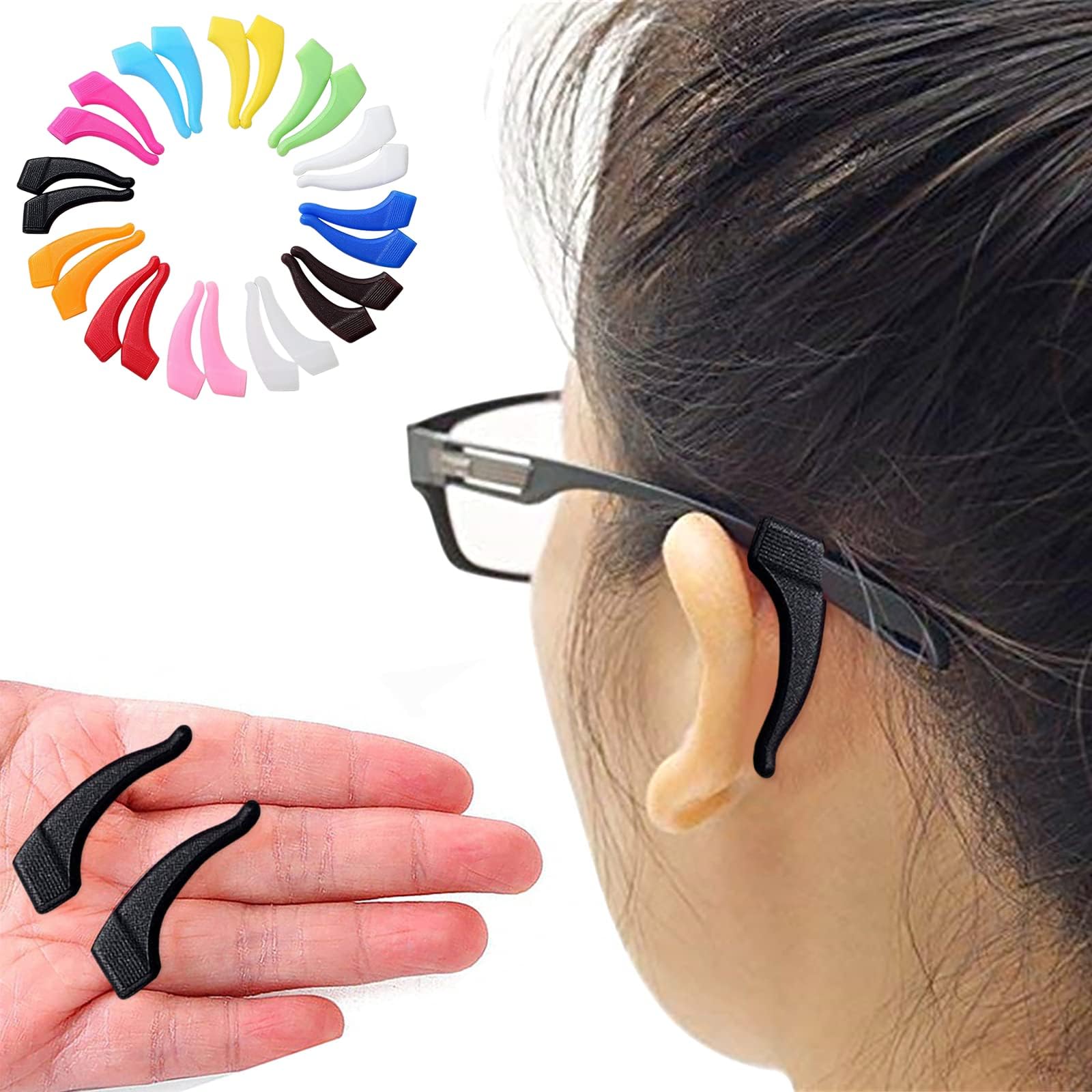 XianNv Glasses Anti-slip Silicone Ear Clip Glasses Holder Eyewear Retainers for Sunglasses Presbyopia Glasses Sports Glasses