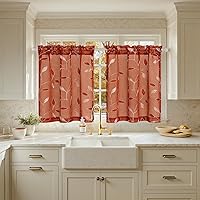 Vista 12 de MIULEE Cortinas texturizadas de lino semitraslúcidas con estampado rosa de 96 pulgadas de largo, juego de 2 paneles para dormitorio, sala de estar