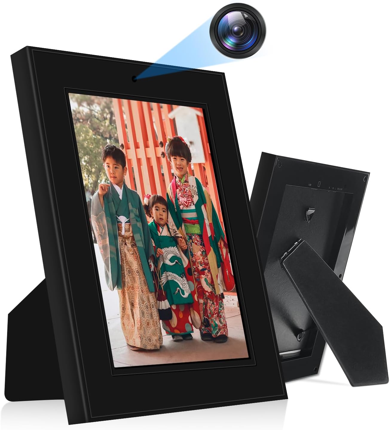Small Camera, 1080P Photo Frame Camera, Hidden Camera with Photo Frame Type, 128 GB Compatible, Repeated Recording, Motion Detection, Security Camera, 24 Hour Recording, USB Rechargeable,