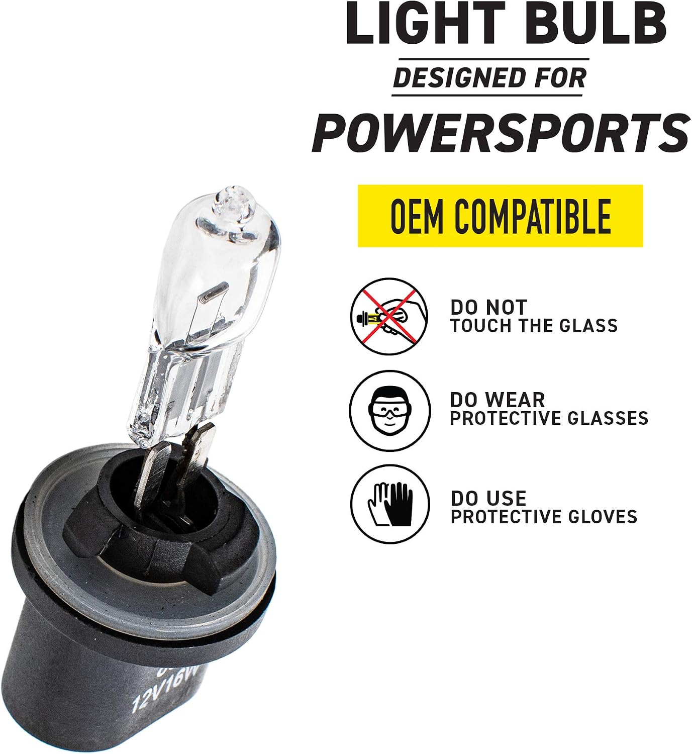 NICHE Headlight Light Bulb for BRP Ski-Doo Mini Z Snowmobile 415128619 (Pack of 2)