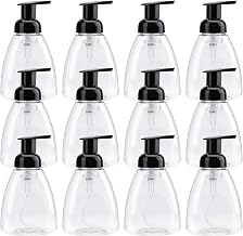 Bekith 12 Pack Foaming Soap Dispensers Pump Bottles, 10oz Empty Foam Liquid Hand Soap Containers Plastic Press Bottles for Kitchen and Bathroom Clear
