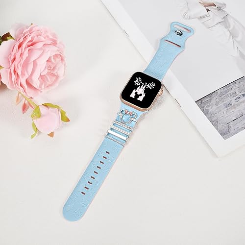 Miniatura 5 de Dijes para correa de reloj de dibujos animados (correa incluida) compatibles con Apple Watch de 1.496 pulgadas, 1.575 pulgadas, 1.614 pulgadas,