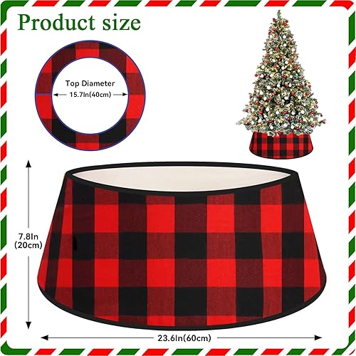 Miniatura 7 de Falda blanca para árbol de Navidad de 48 pulgadas, de piel sintética, arco iris, para árbol de Navidad, con estampado de estrellas, bordado para