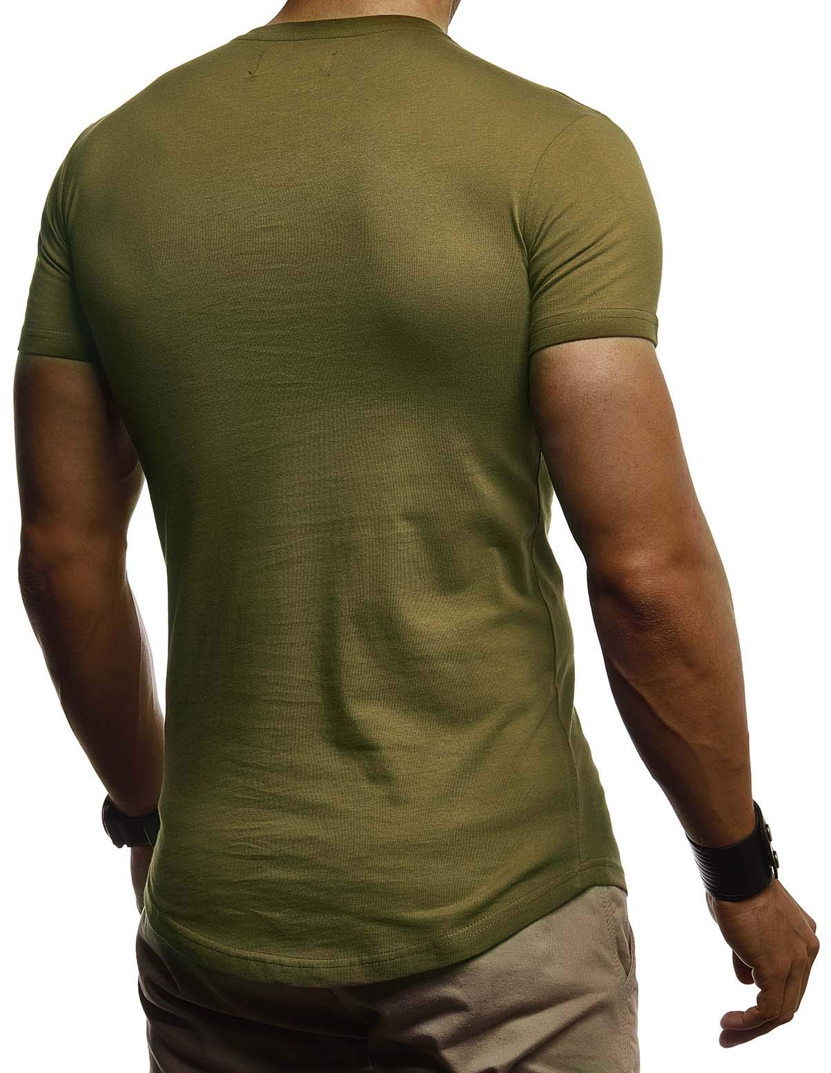 Leif Nelson Maglietta Uomo Estate Girocollo, vestibilità Regolare Maglietta Uomo 100% Cotone, Maglietta Base Uomo Manica Corta