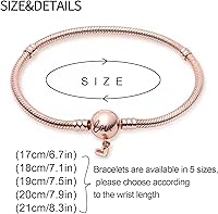 Vista 6 de MICOO Pulsera de plata de ley 925 con dije de mariposa y cadena de serpiente, pulsera contra el mal de ojo con circonitas cúbicas 5A para mujer