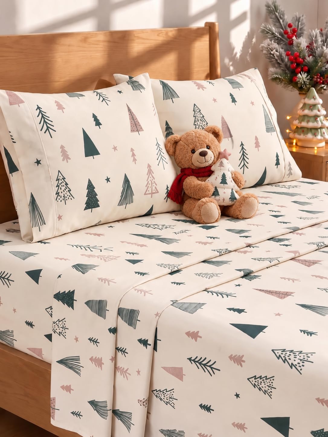 Honest review of CGK Christmas Sheet Set - Holiday Bedding - Holiday Pine, Cal King Size