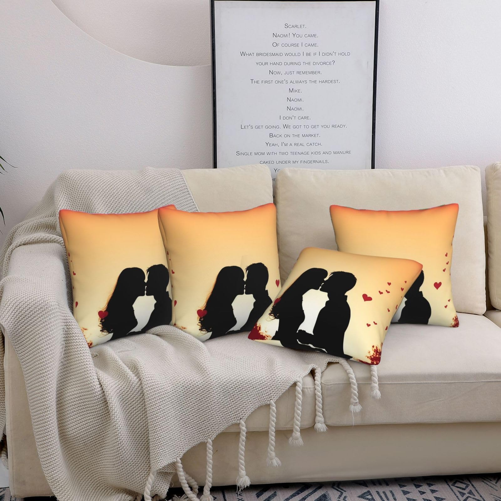 Housses de coussin carrées modernes 45,7 cm aux finitions soignées