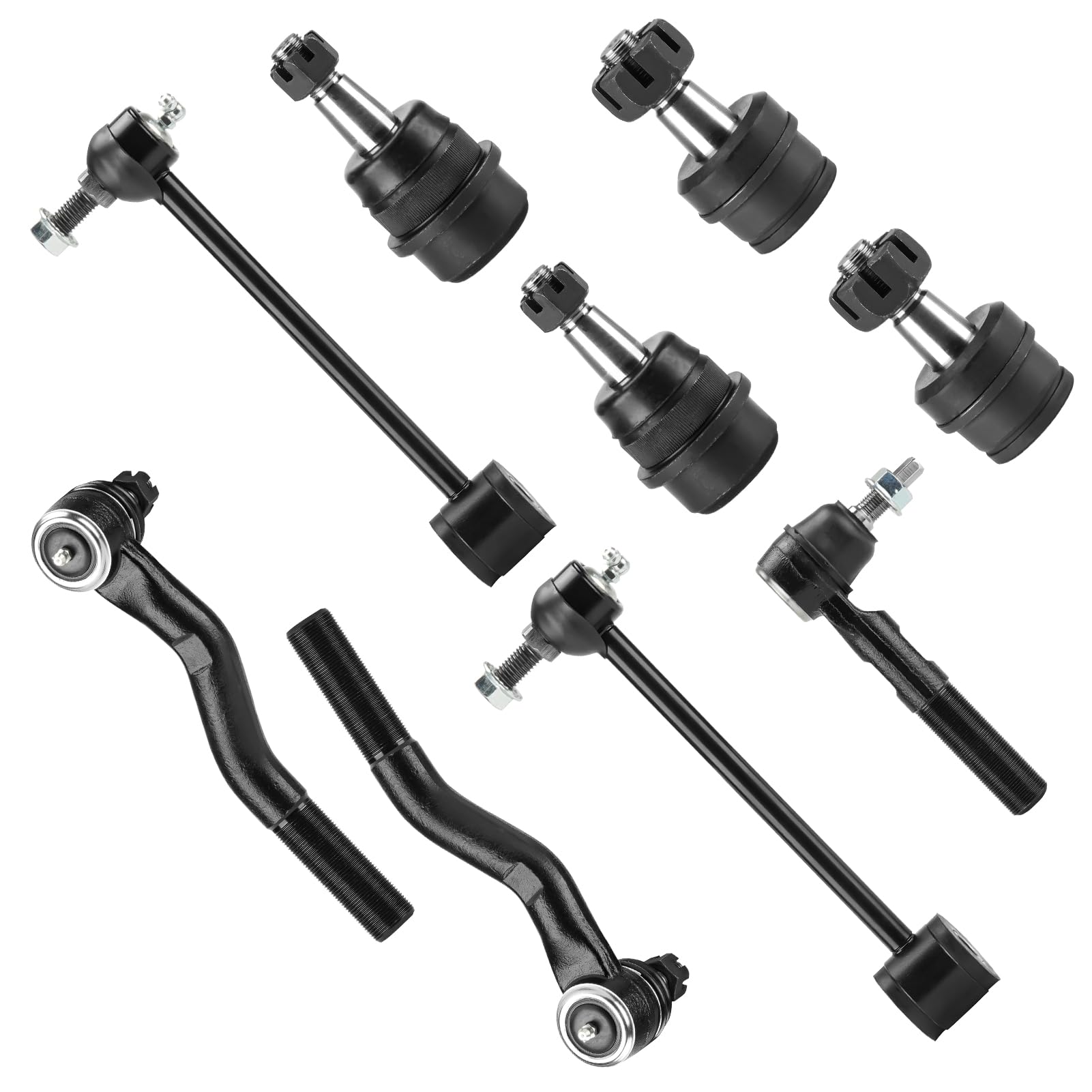 14PC Sway Bar Link Ball Joint Tie Rod End Kit Fits 2007-2018 Jeep Wrangler
