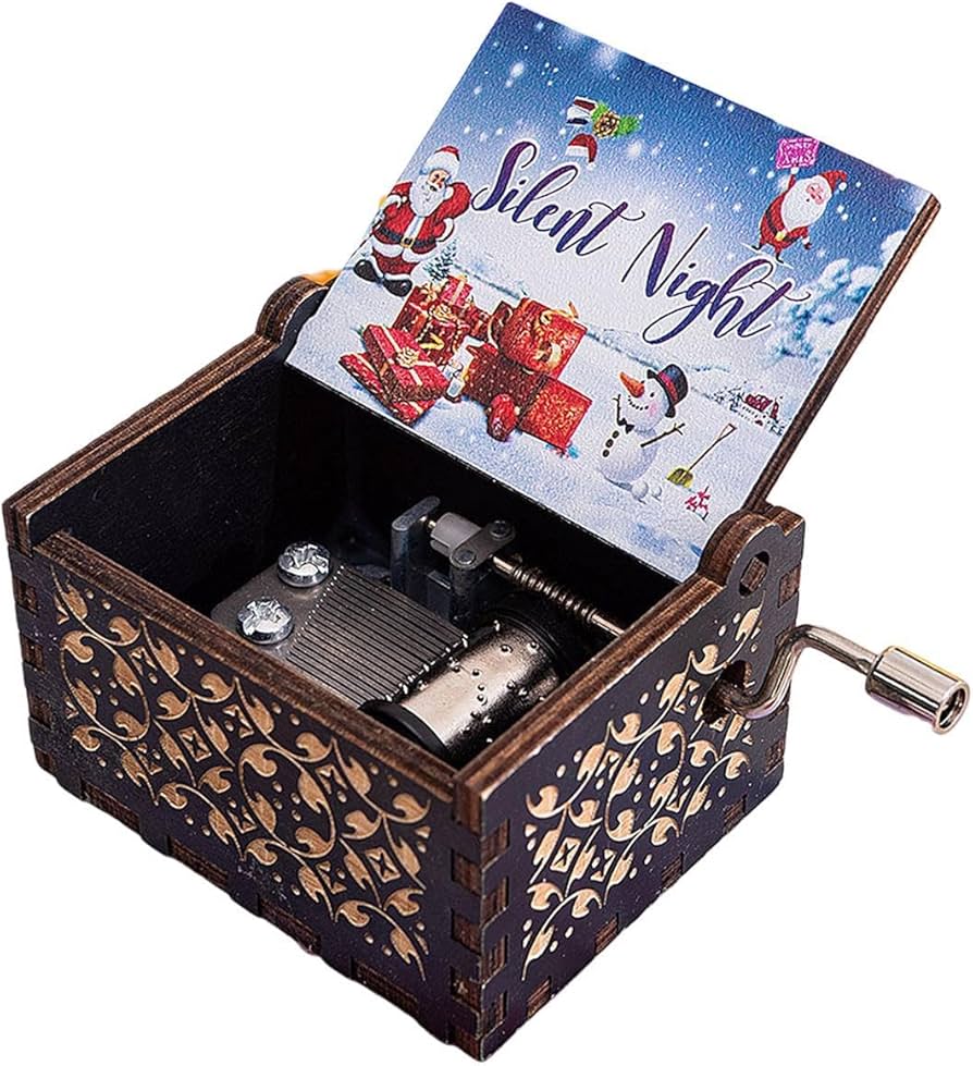 木製 手回しオルゴール Amazon.co.jp: 手回しオルゴール、木彫りオルゴール、手回し式、木製