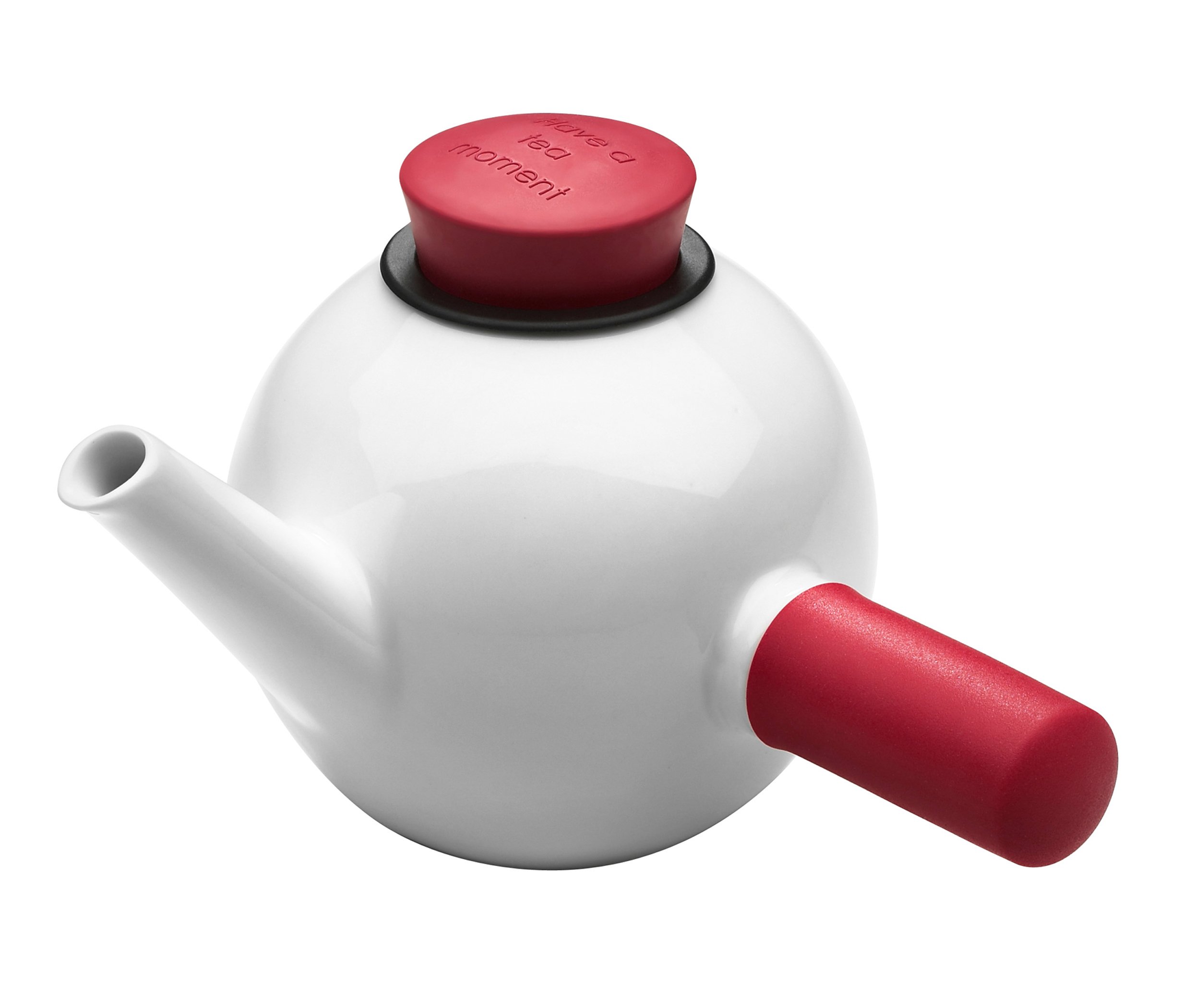 Théière porcelaine rouge QDO 1L avec poignée pour infusion vrac