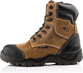 Buckler BSH008WPNM Buckshot Dark Brown Lace/Zip Safety Work Boots | UK Size 6-13