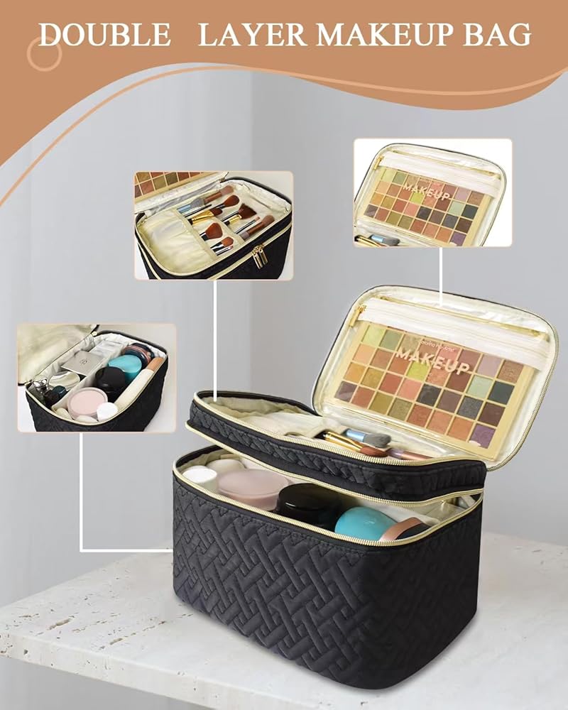 ASelected Beauty case da donna grande, impermeabile, con