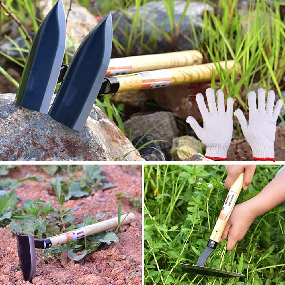 Japanische Unkrauthacke, Holzgriff, kompakt und leicht zu halten
