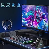 Vista 6 de FlyingVHUB Hub USB 3.0 de 4 puertos, torre concentrador USB con cable extendido de 2 pies, divisor USB para laptop, PC, PS4, PS5, Xbox, mouse, Negro