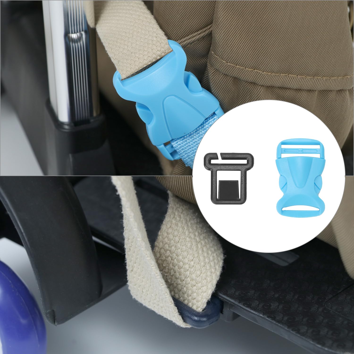 QWORK Trolley per zaino a 6 ruote, trolley pieghevole in lega di alluminio