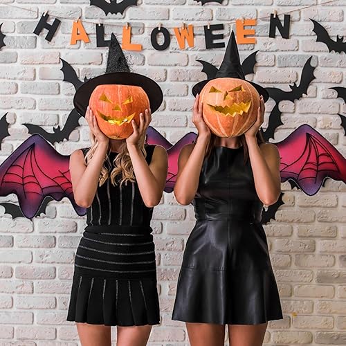 Miniatura 4 de Disfraces de araña de alas de murciélago de Halloween, disfraces de murciélago rojo, alas de araña para niñas, disfraz de fiesta de cosplay