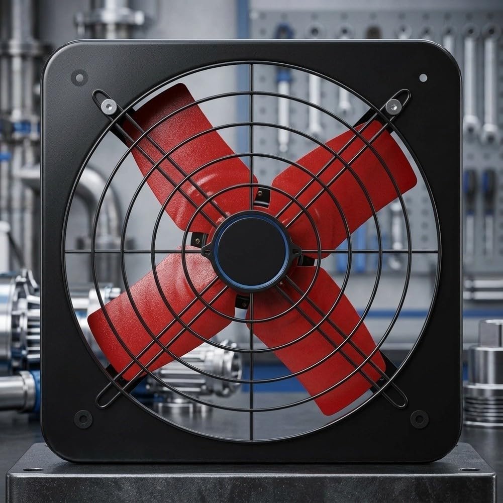 Ventilador extractor de pared de 12 pulgadas, 1380 m³/h, silencioso, para cocina, salida de aire, con conducto de aire giratorio, 45 W para fuerte