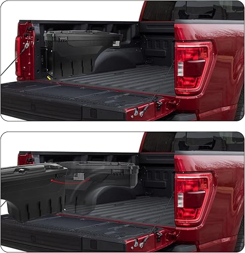 Miniatura 6 de POETRYXIAO Caja de almacenamiento con cerradura para caja de camioneta con candado de contraseña para Dodge Ram 1500 2500 2019-2023 (no compatible