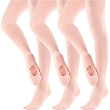 MdnMd 3 Pairs Convertible Ultra Soft Ballet Tights Dance Tights Transition for Girls Women kids