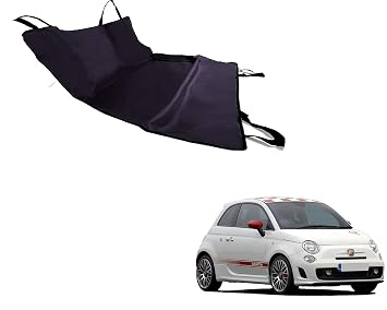 CuboDePlato Car Pet Rear Seat Cover Dog Hammock Make Black Red for 500 Abarth
