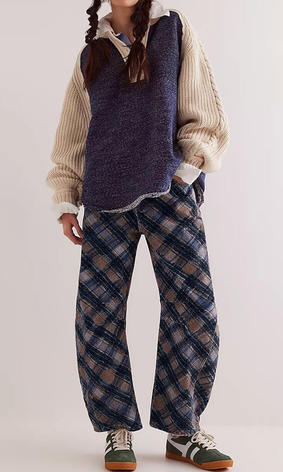 loveimgs Women Boyfriend Baggy Barrel Jeans Floral Print Denim Ankle Pants Wide Leg Mid Rise Jeans Sweatpants Y2k Patchwork - Image 3