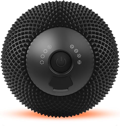 Bola de masaje vibratoria con calor, 7 modos, memoria, liberación miofascial, bola de recuperación muscular de tejido profundo para masaje de puntos