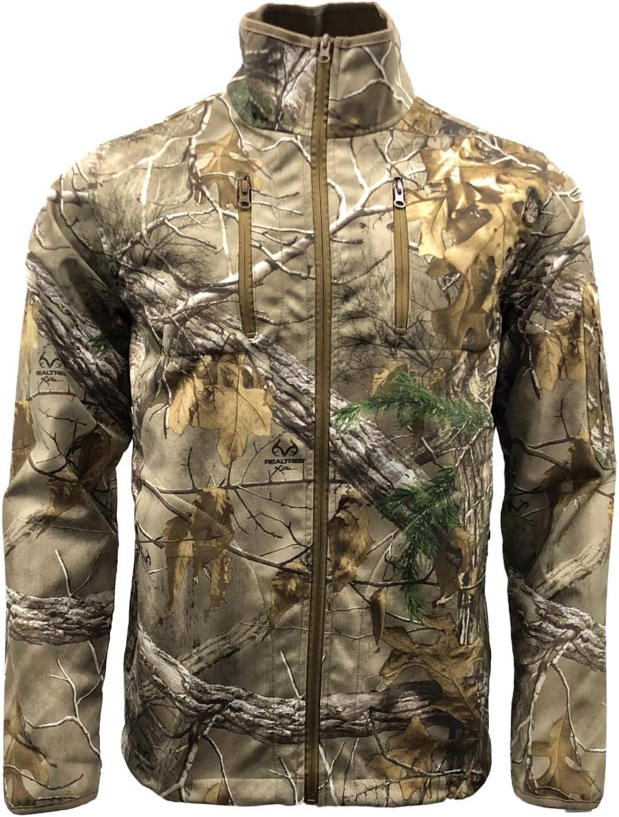 Mens Camouflage Multi Pocket Softshell Camo Jacket
