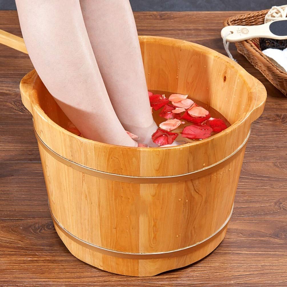 PUCHEN Barile di legnoPiede SpaBarile pedicurePediluvio,Pediluvio Barile, Legno massiccioPiede Ammollo BarileSecchio, Lavaggio dei piediBarileLoftyAmbition Comfortable Anniversary