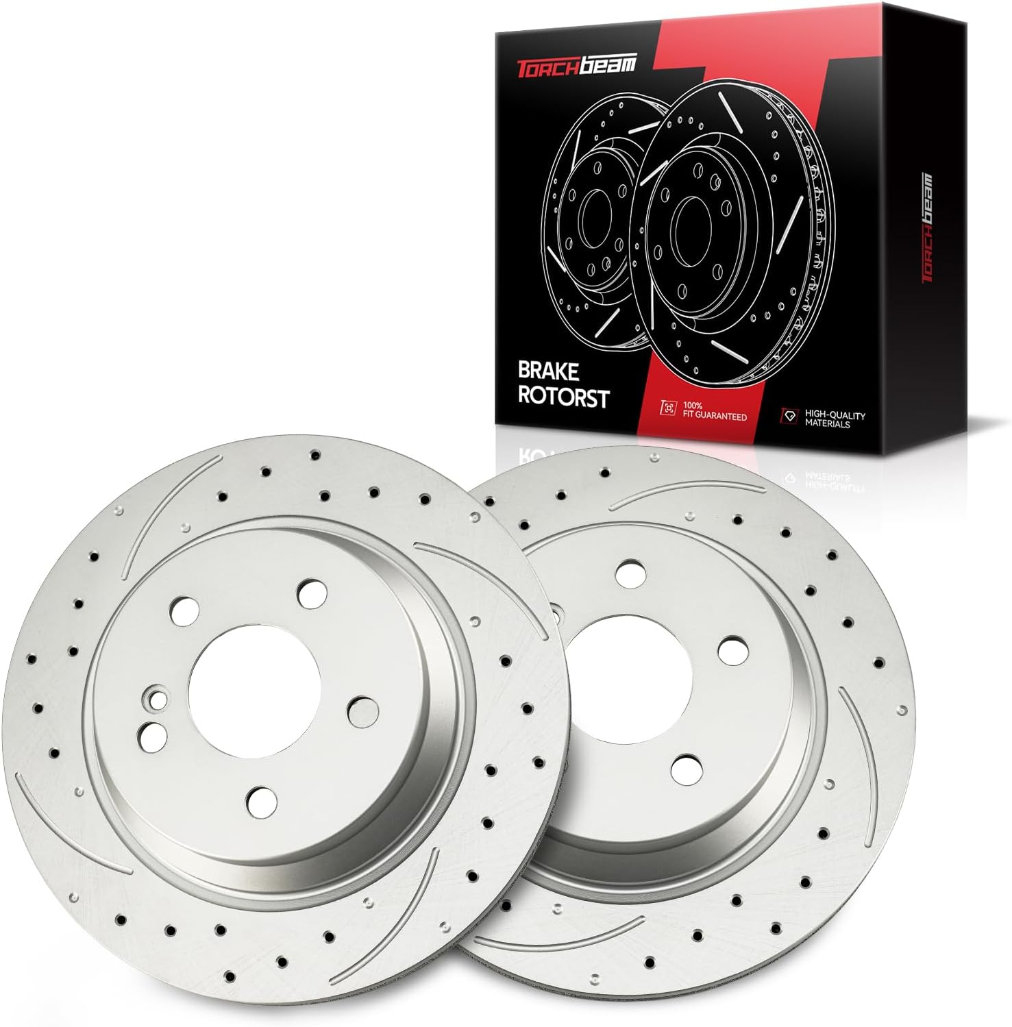 Torchbeam 11.81 inch (300mm) Rear Brake Rotors - Brake Kit for 2006-2016 Mercedes-Benz E350, 2010-2015 GLK350, 2003-2005 E320, 2003-2006 E500,2pcs Automotive Replacement Disc Brake Rotor,34247