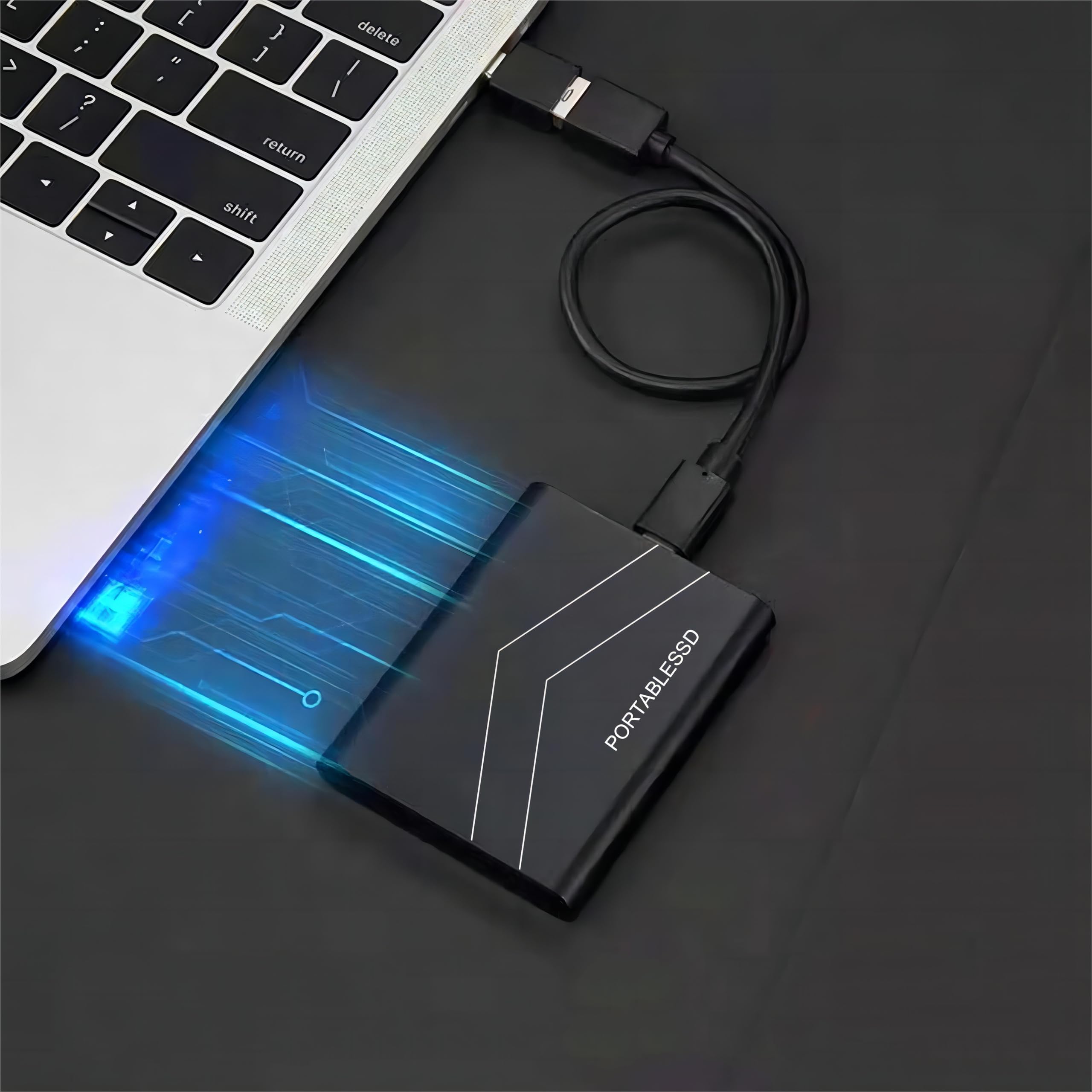 Externe Festplatte,2TB 2,5Zoll, Backups Tragbare für TV,PC,Mac,MacBook, Chromebook, Wii u, Laptop,Desktop,Windows
