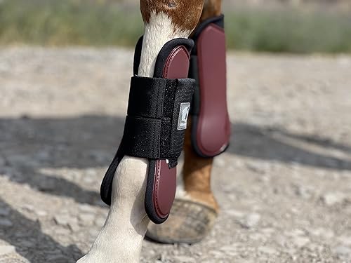 Miniatura 4 de Juego de 4 botas de tendón de caballo con frente abiertoFetlock para caballo