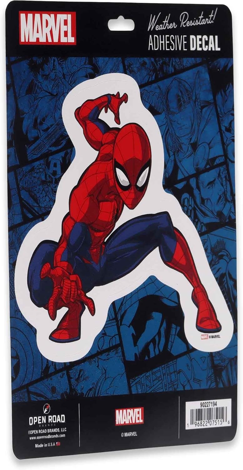 Marvel Spider-Man Web Adhesive Vinyl Decal - Fun Spider-Man Sticker Decal for Car - Great Gift Idea - Image 2