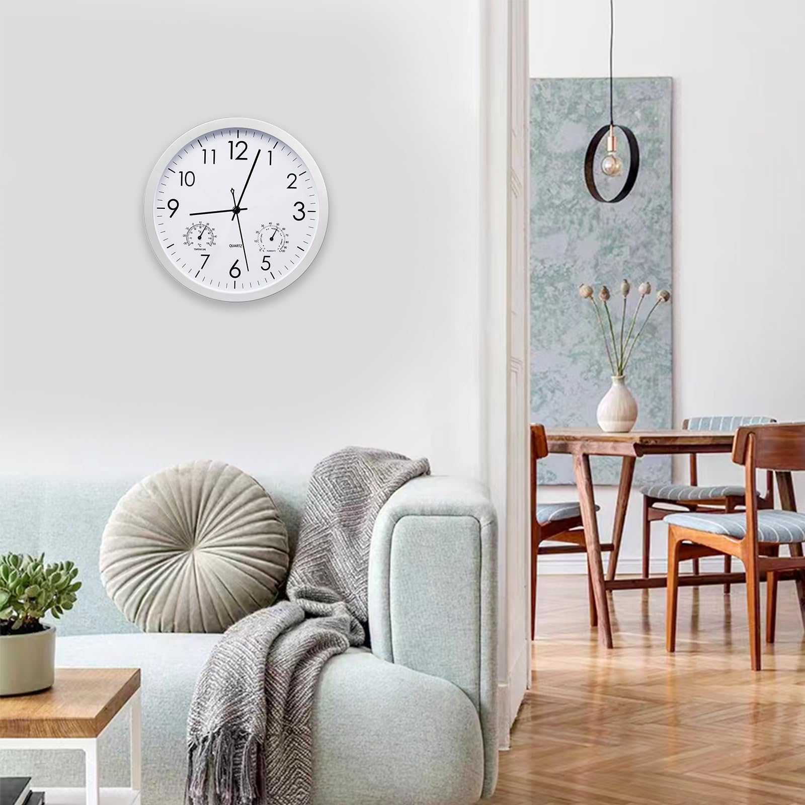 Horloge de jardin résistante - Grande horloge d'extérieur résistante aux intempéries - Étanche - Rétro