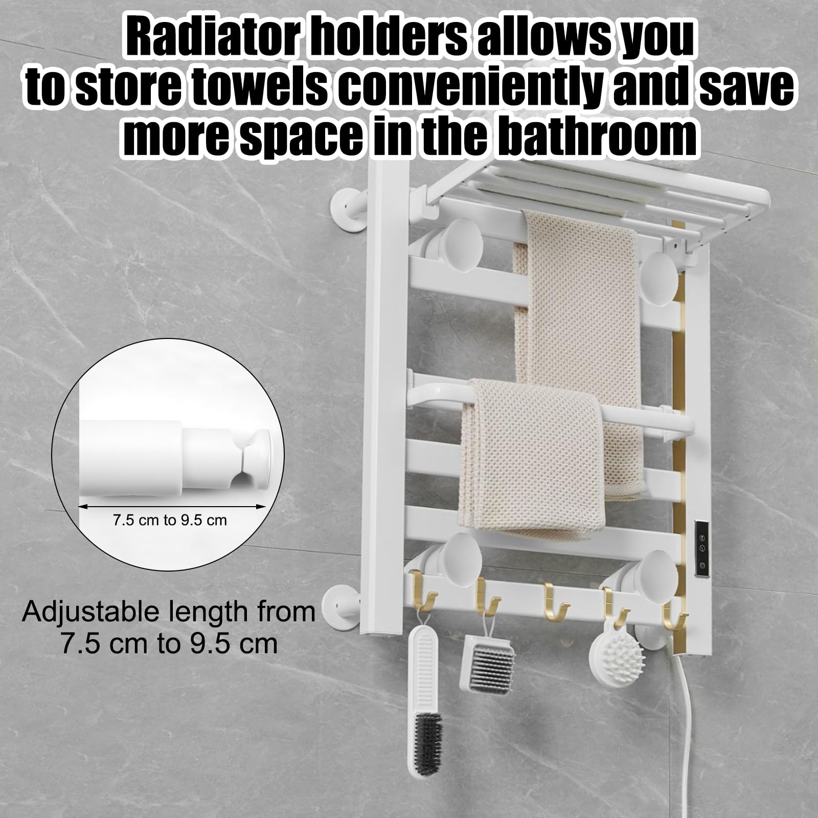 6 stuks radiatorbevestigingsset, bevestiging voor