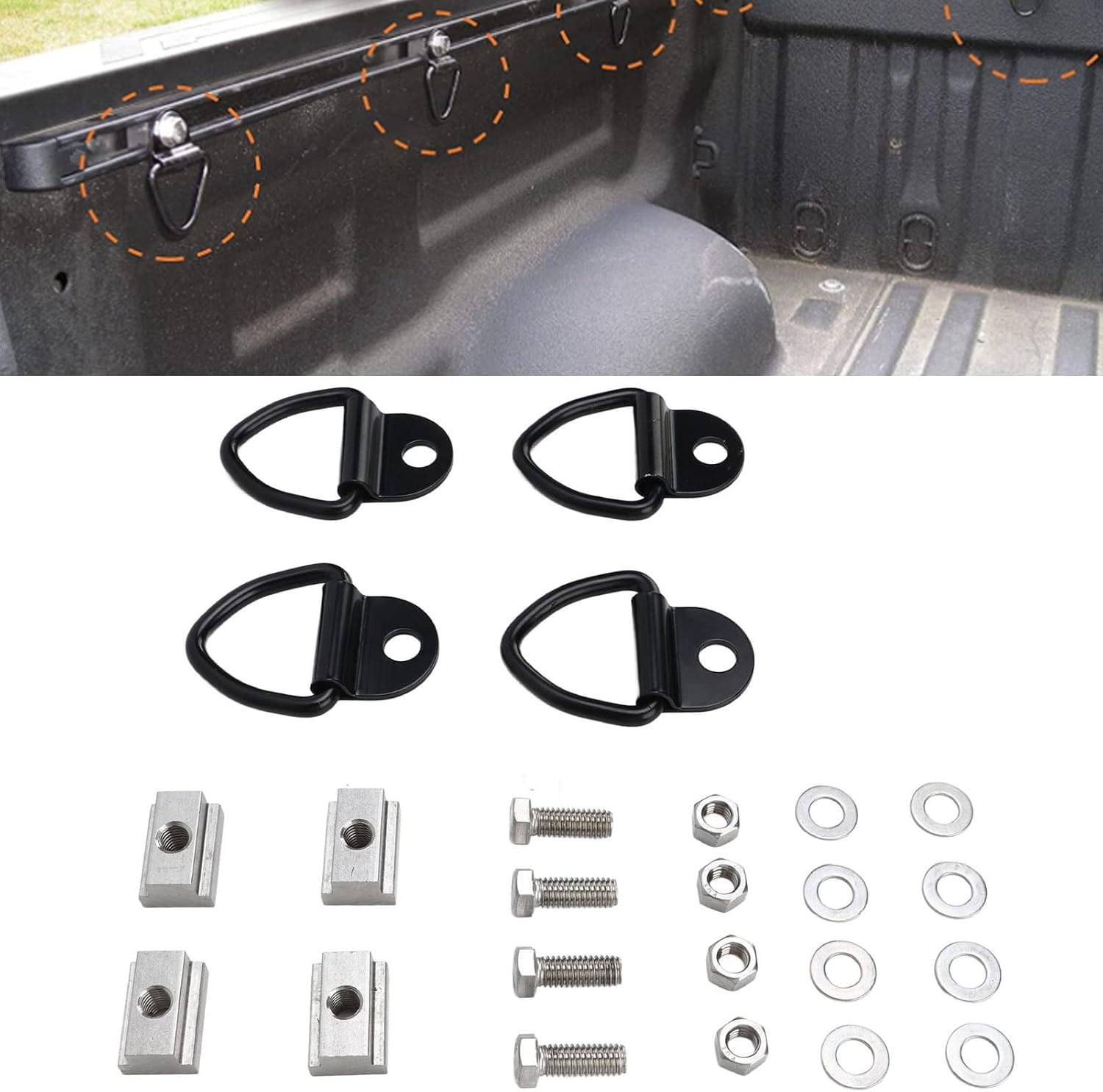 T Slot Nuts Metal, Lightweight Compact Drive Machine Screws Bolts for Pickup Trucks Bed Rails - Durable Construction, Easy Installation, Ideal for Trailers and Boats