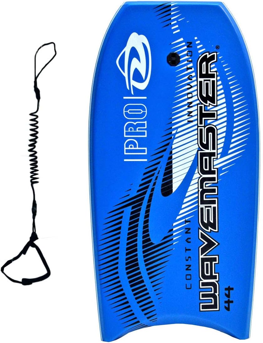 44 inch Body Board Ultimate Wavemaster Pro Bodyboard, Super EPS Core with Pro Quality Wrist Leash