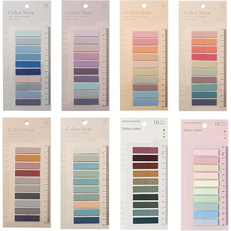 800 Pieces Sticky Tabs, Colorful Book Markers with Ruler for Index ...