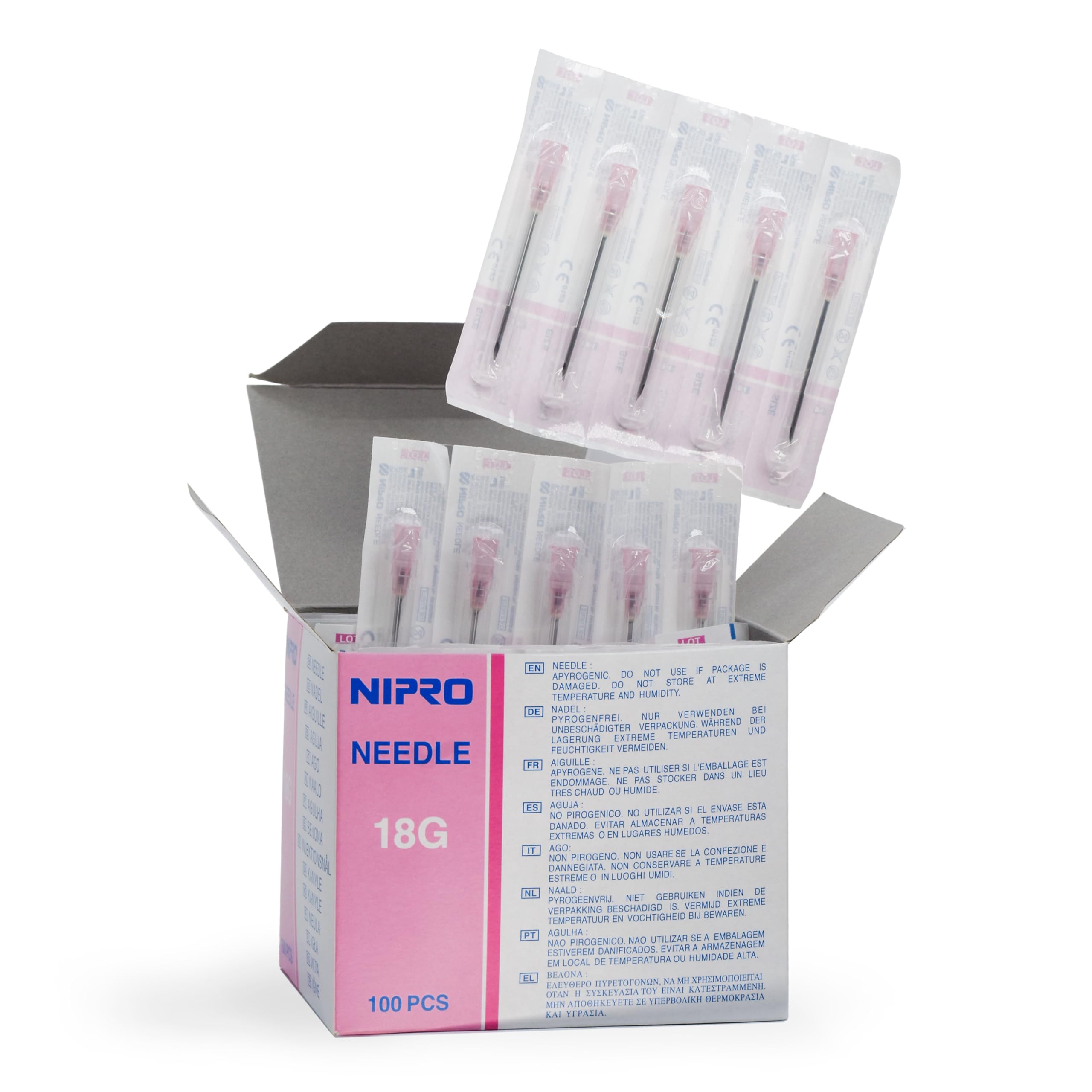 100 Seringues Hypodermiques Stériles 18G 1,2x40 mm | Usage Professionnel | Haute Précision et Flux Optimal