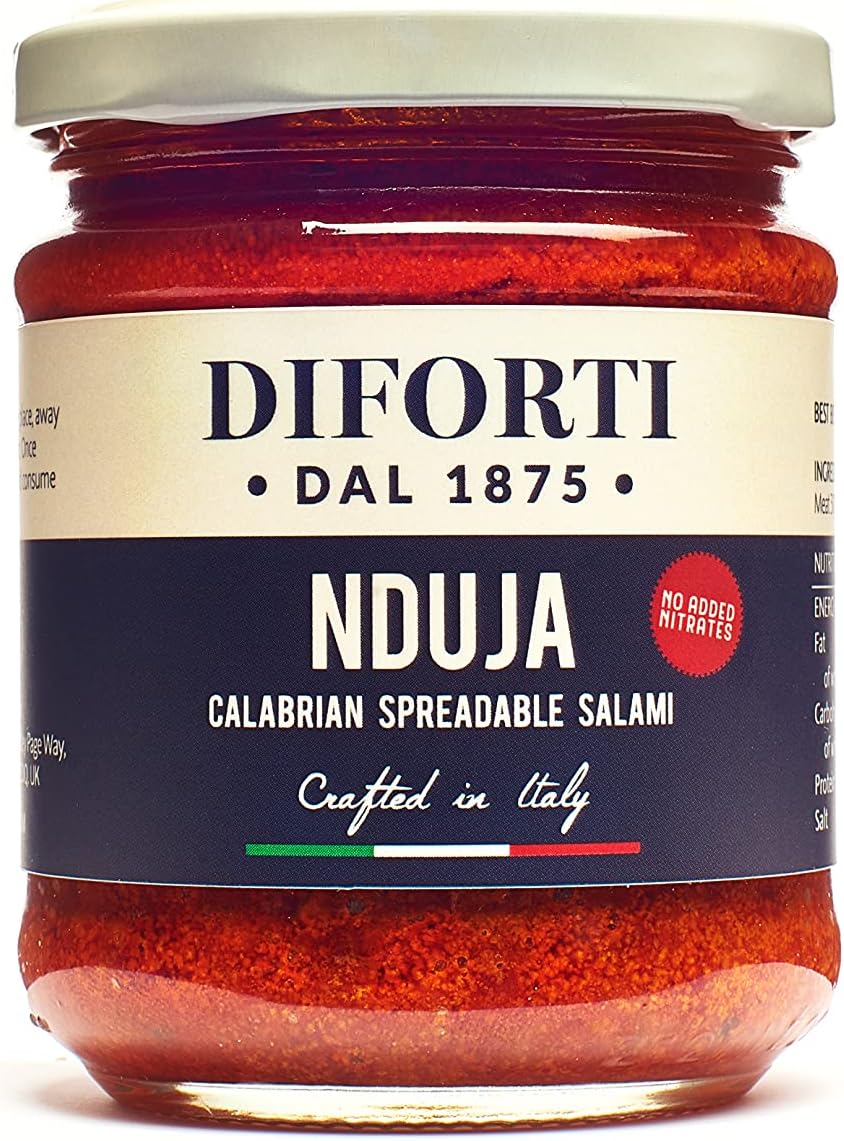 Taste of Sicily Limited DIFORTI | Nduja | Calabrian Spreadable Salami, 180g Jar