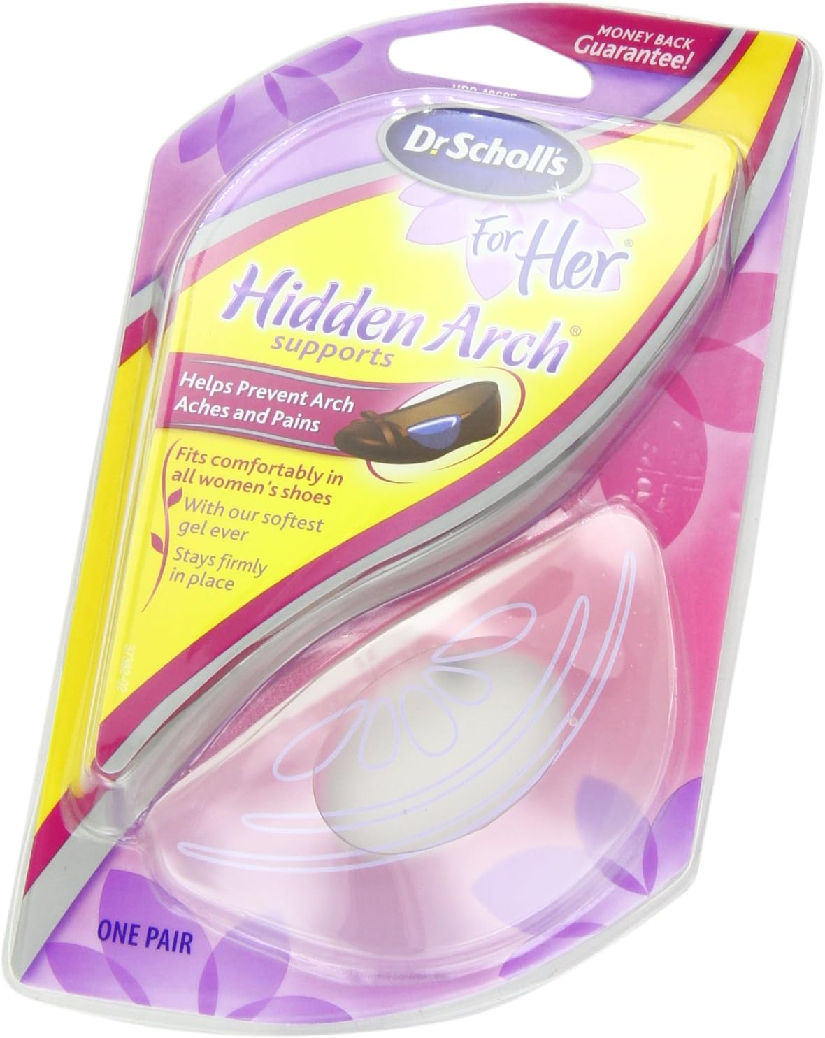 Dr. Scholl's FOR HER Hidden Arch Supports, 1-pair Packages (Pack of 3)