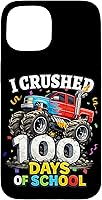 Vista 6 de I Crushed 100 Days of School - Monster Truck 100th Day Boys Case for iPhone 16