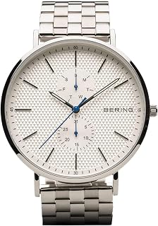 Men Analog Quartz Classic Collection Watch with Stainless Steel Strap & Sapphire Crystal 14240-XXX