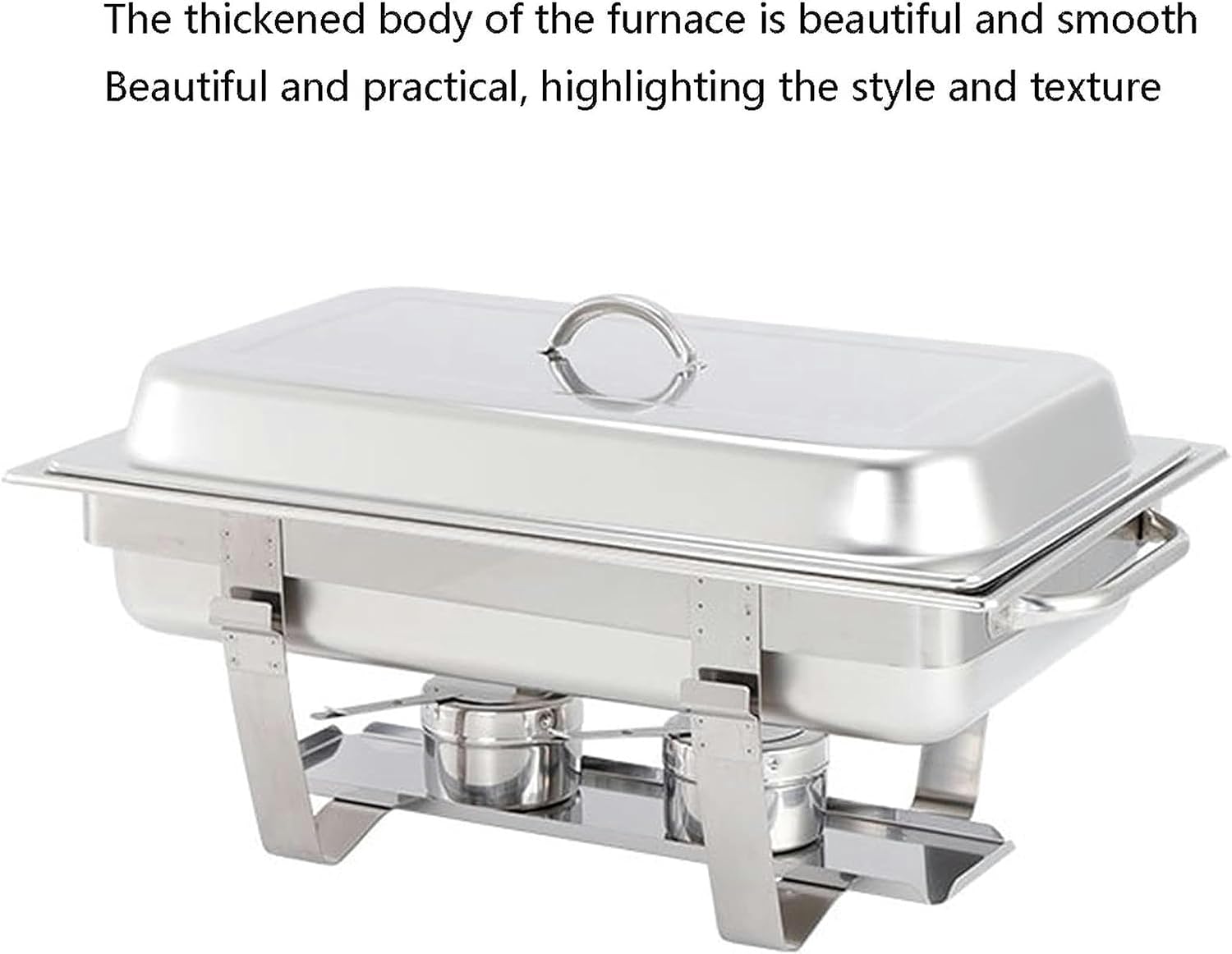 Buffet rs and Heaters - Food Heaters for Party Buffets, Stainless Steel Hot Pot Buffet Sets, Hot Plate Buffet Sets, Food Heaters for Catering Events rs with Li,Single Plate-9L