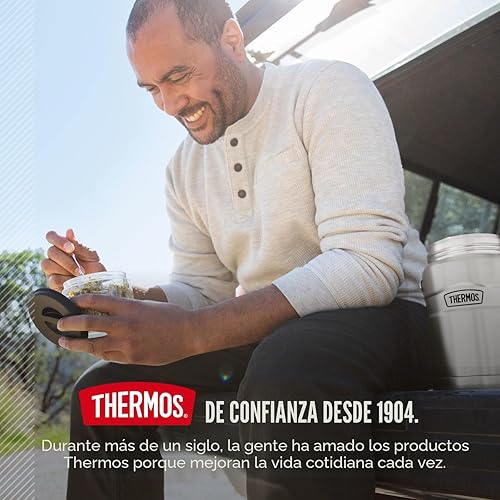 Miniatura 6 de THERMOS Stainless King Tarro de alimentos aislado al vacío con 2 insertos de contenedor de almacenamiento, 47 onzas, acero inoxidable mate